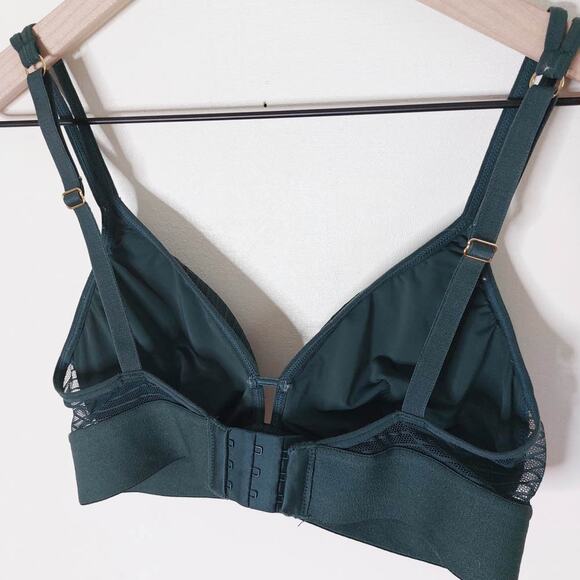 Lively Stripe Mesh Green Bralette Bra Emerald Size Small - Picture 5 of 6